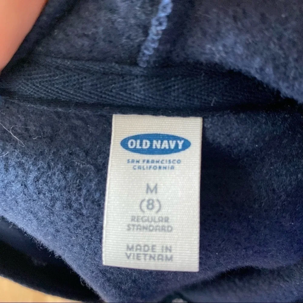 Old Navy Full Zip Sweatshirt Medium Girls Blue